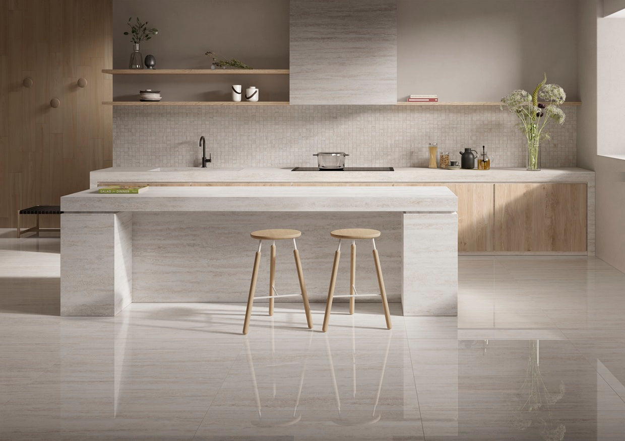 Cross travertin bianco blank