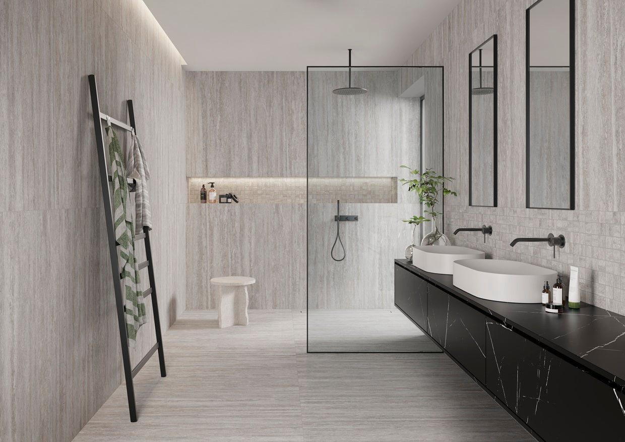 Cross travertin grigio blank